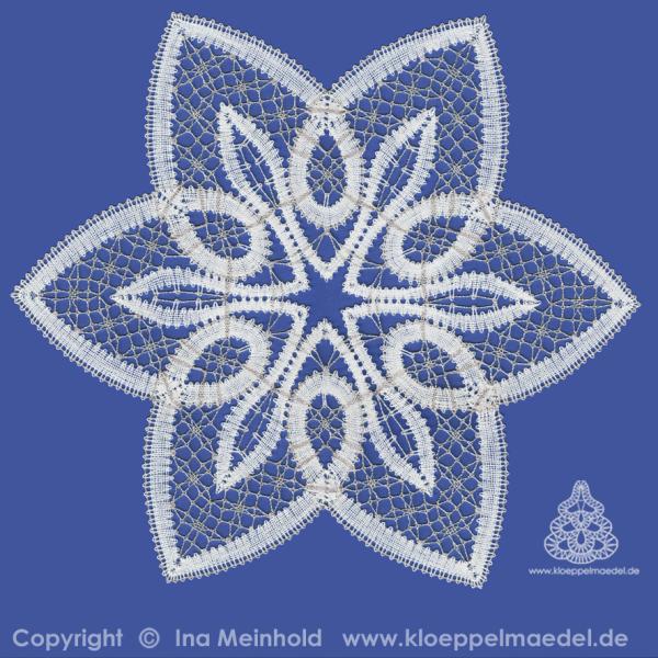 489 Klöppelbrief  Decke "Asterisco"